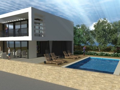 House with pool near Umag - at the stage of construction