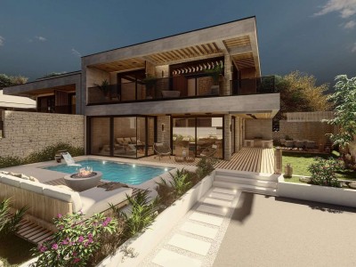 Luxury semi-detached house near the sea - at the stage of construction