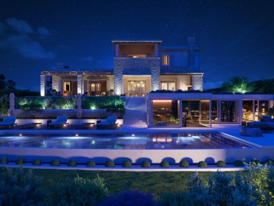 Stone villa with a beautiful view of the sea - at the stage of construction 4