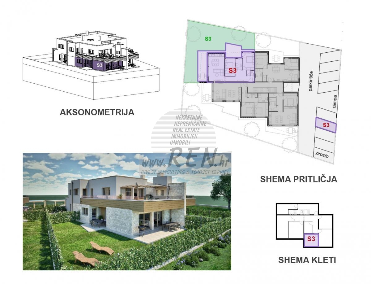 Erdgeschosswohnung in der Nähe des Strandes und des Zentrums von Umag - in Gebäude 8