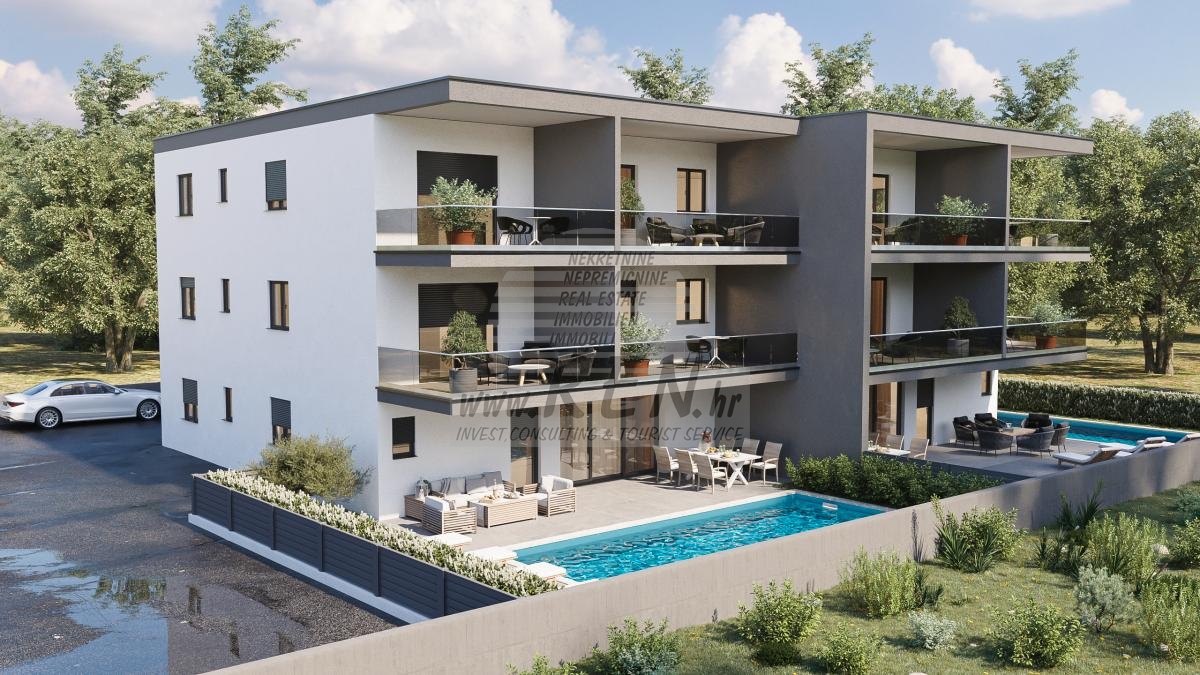 Apartma z zasebnim bazenom in vrtom v Novigradu - v fazi gradnje 5