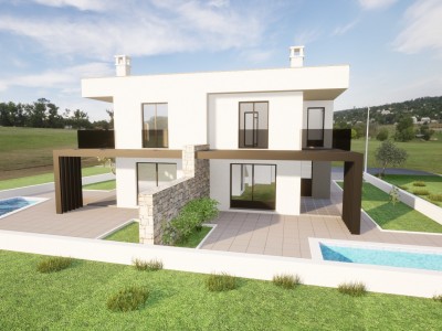 Semi-detached house near Umag - at the stage of construction