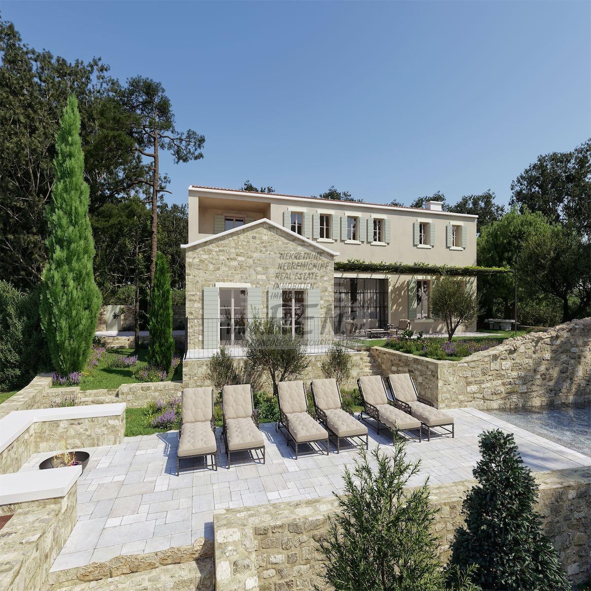 Stone villa near Novigrad - at the stage of construction 6