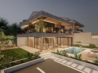 Luxury semi-detached house near the sea - at the stage of construction