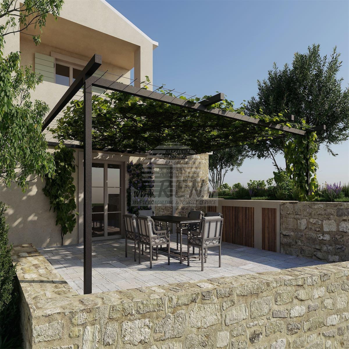 Stone villa near Novigrad - at the stage of construction 11