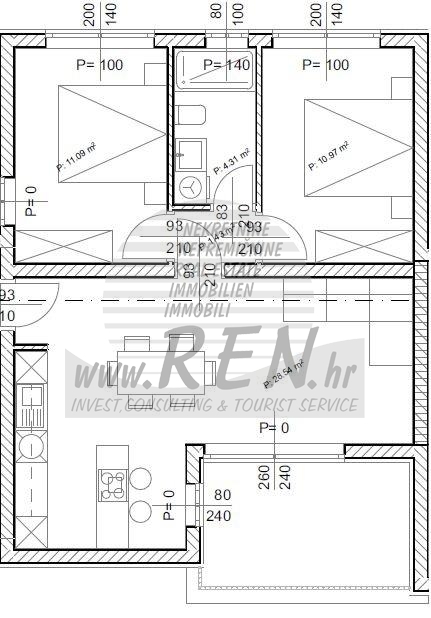 Neue Wohnung mit 2 Schlafzimmern in Novigrad 5