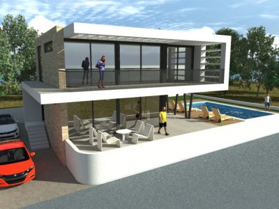 House with pool near Umag - at the stage of construction 2